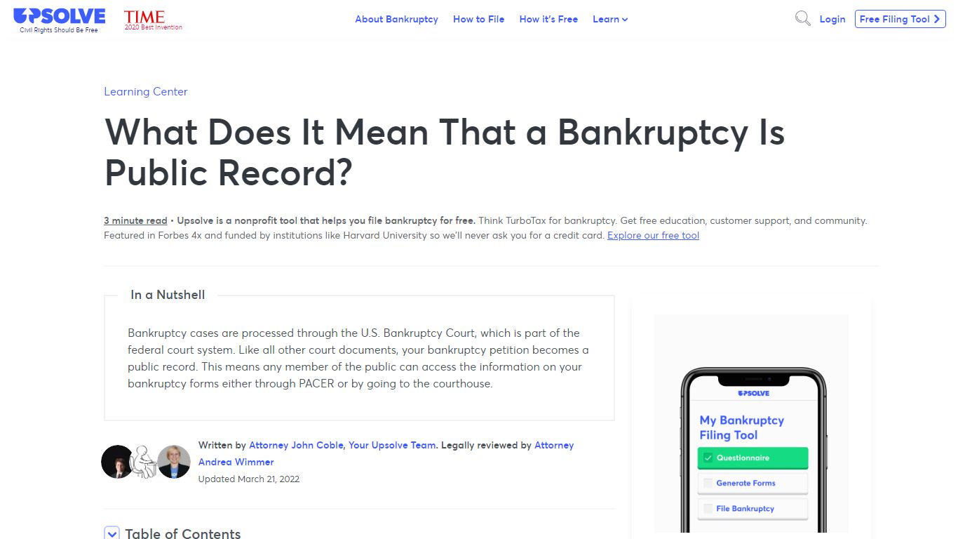 What Does It Mean That a Bankruptcy Is Public Record? - Upsolve