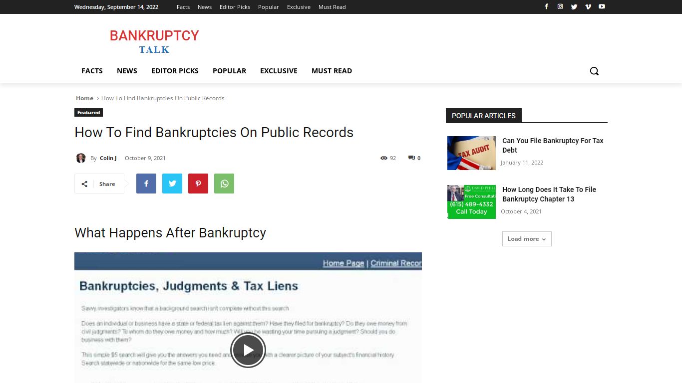 How To Find Bankruptcies On Public Records - BankruptcyTalk.net